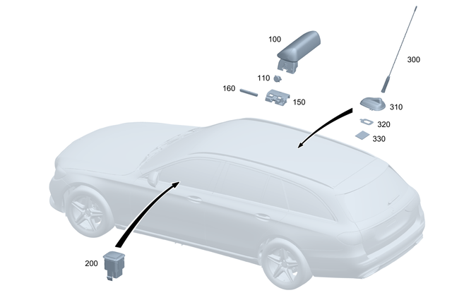 2138201100 - Electrical System: Holding Arm for Mercedes-Benz: E53 AMG, E63 AMG S Image image
