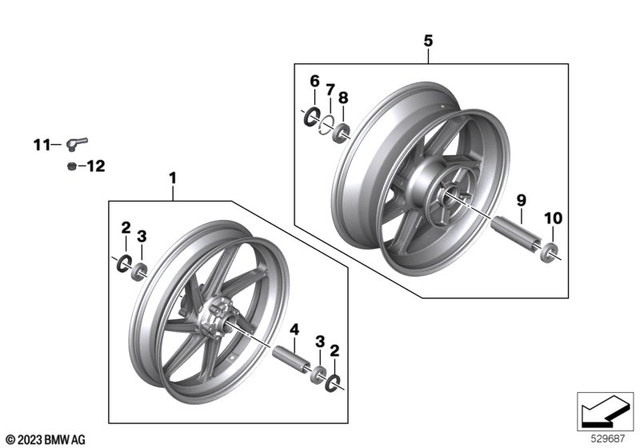 36318389048 - Design: Forged Wheel, Front -  for BMW-Motorrad Image image
