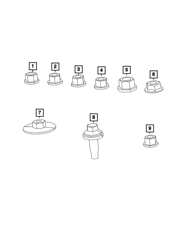 6502720 - Electrical: Hex Flange Lock Nut for Mopar Image