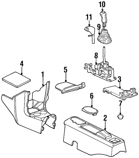 Center Console for 1996 Dodge Stratus #0