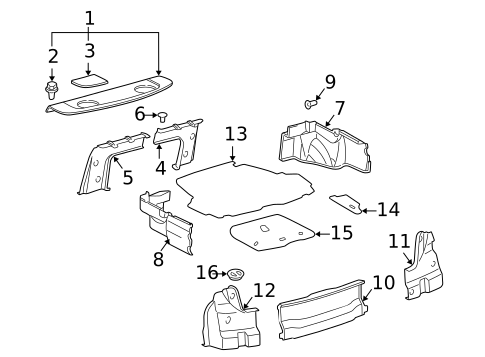 Interior Trim - Rear Body for 1999 Toyota Camry #0