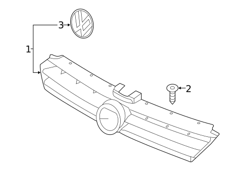 Grille & Components for 2015 Volkswagen Golf #0