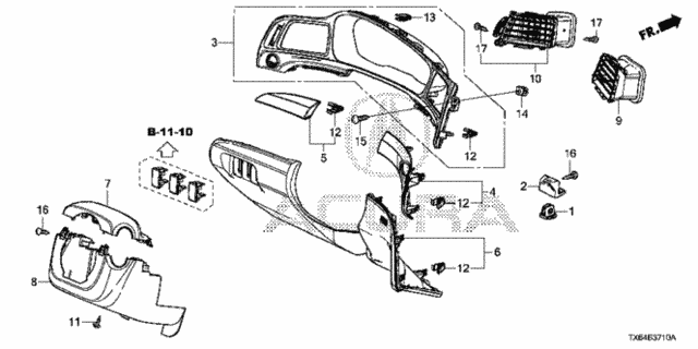 Instrument Panel Garnish (Driver Side) for 2016 Acura ILX #0