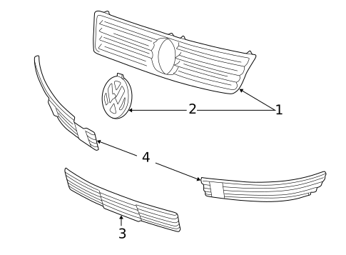 Grille & Components for 2005 Volkswagen Passat #0