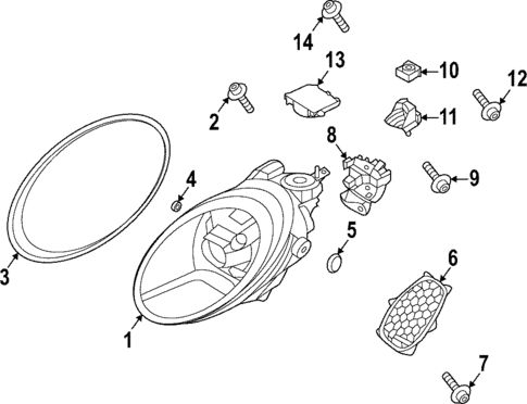 Headlamp Components for 2023 Porsche 911 #1