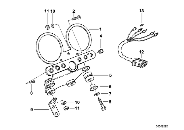31421235615 - Instruments: Rubber Grommet -  for BMW-Motorrad Image