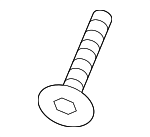 PAF008243 - Body: Convertible Top Stowage Compartment Lid Striker Screw for Porsche Image