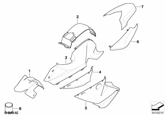 46617721618 - : Front Wheel Fender for BMW-Motorrad Image