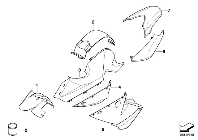 46617721617 - : Front Wheel Fender for BMW-Motorrad Image