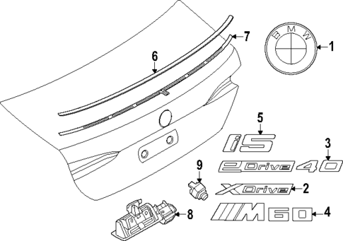 Exterior Trim - Trunk for 2024 BMW i5 #0
