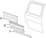 XF2Z1725532AAPTM - Body: Body Side Molding for Ford: Windstar Image