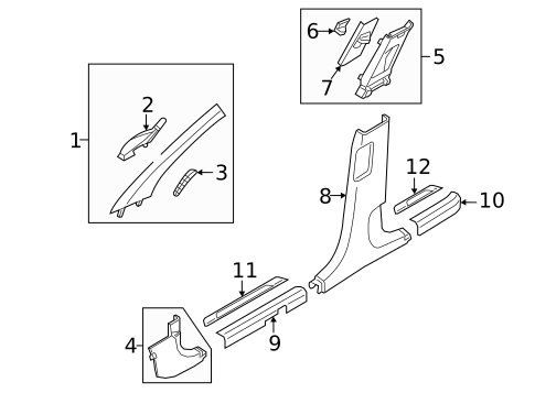 Interior Trim - Pillars for 2025 Hyundai Tucson #0