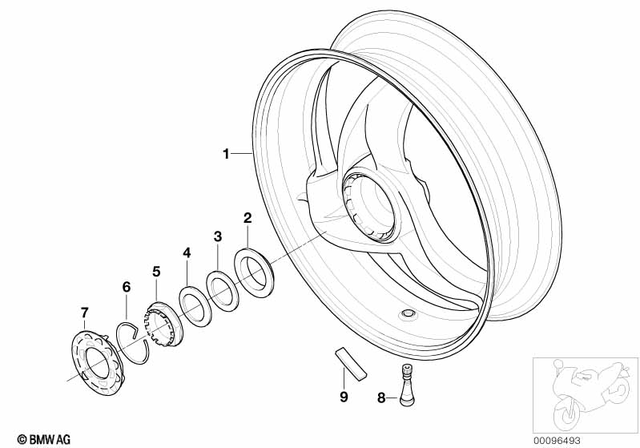 33177661695 - : Hub Cap for BMW-Motorrad Image