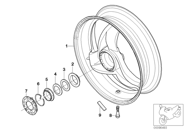 33177669708 - : Conical Ring for BMW-Motorrad Image