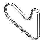 4L260849AB - Cooling System: Serpentine Belt for Volkswagen: Beetle, Golf, Golf SportWagen, Jetta, Passat Image