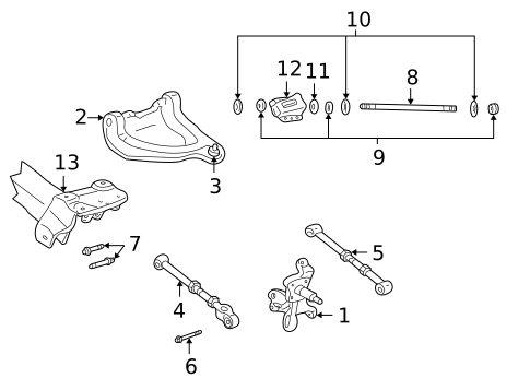Rear Suspension for 2003 Chrysler Sebring #2