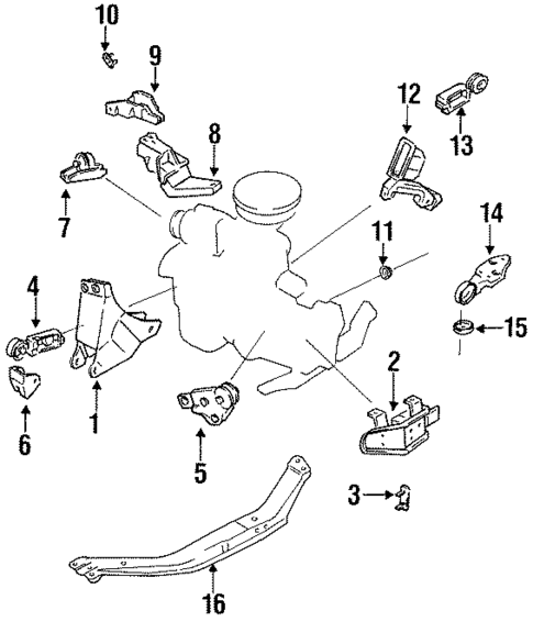 Engine & Trans Mounting for 1990 Nissan Pulsar NX #1