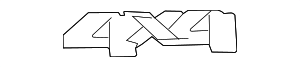 2014-2018 GMC Pickup Side 4x4 Decal in Silver and Charcoal 23490447 ...