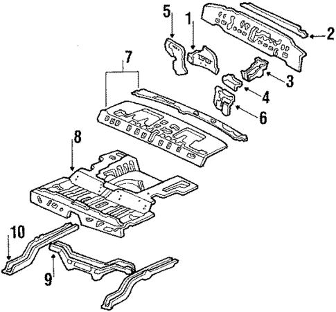 Rear Body for 1986 Acura Legend #0