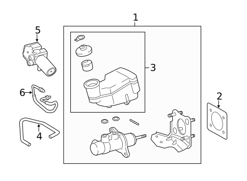 Master Cylinder - Components On Dash Panel for 2013 Lexus GS450h #0