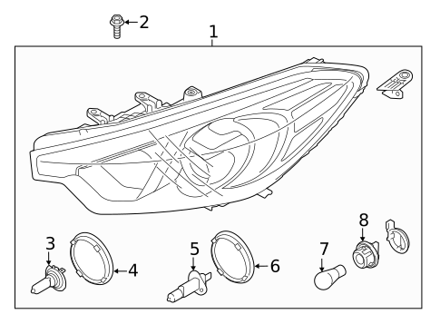Headlamp Components for 2016 Kia Forte5 #1