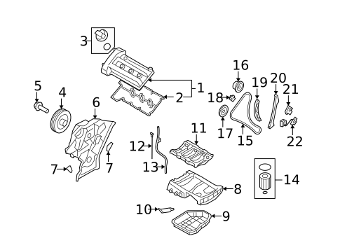 Valve Train Components for 2010 Hyundai Azera #0