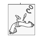 13718651066 - Engine: Air Tube for BMW: 540i, 540i xDrive, 740i, 740i xDrive, 745e xDrive, 840i, 840i xDrive, M340i, M340i xDrive, M440i, M440i Gran Coupe, M440i xDrive, M440i xDrive Gran Coupe, X3, X4, X6, Z4 Image