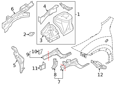 Structural Components & Rails for 2016 Nissan Juke #0