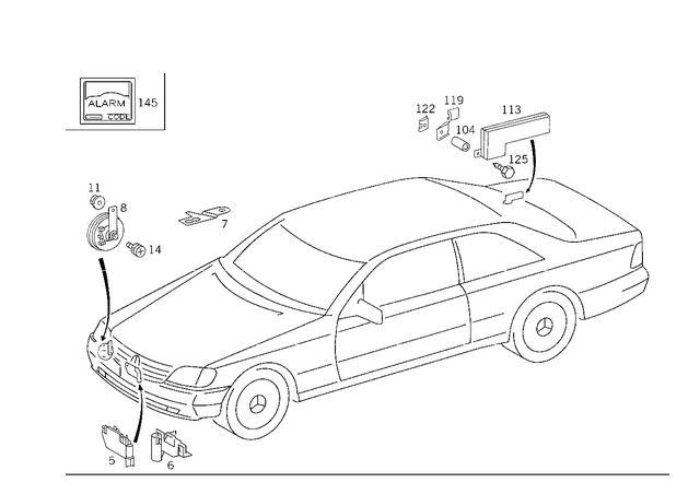 7985004519 - Electrical System: Bolt and Washer Assembly for Mercedes-Benz Image image