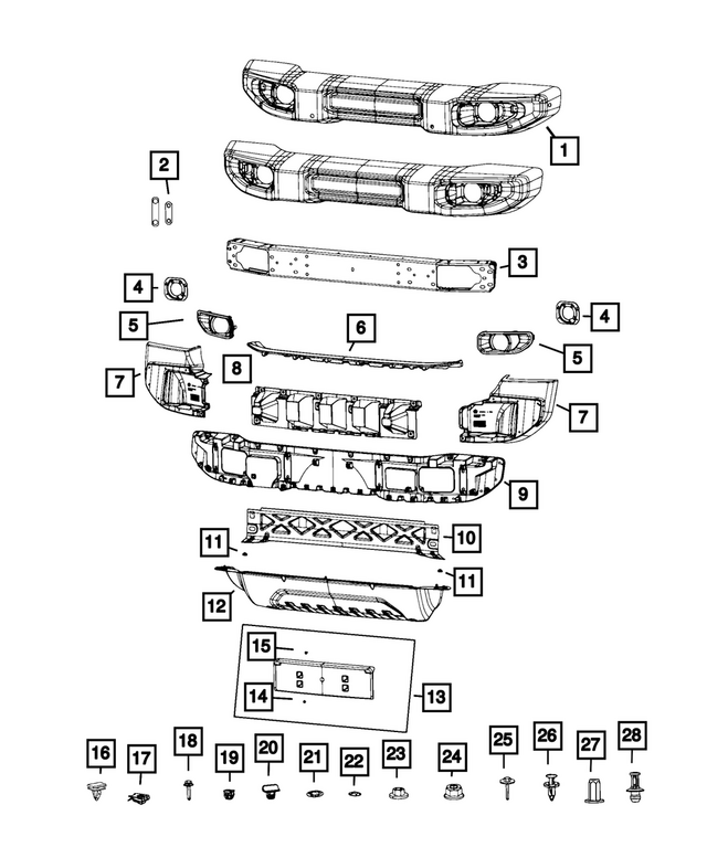 68295606AB - Frame, Bumper and Fascia: Front Bumper Beam for Mopar Image image