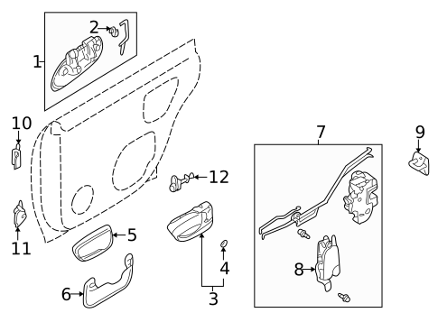 Lock & Hardware for 2004 Subaru Outback #3