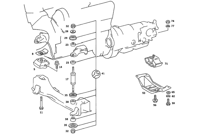 123241301364 - Engine Suspension: Engine Mount for Mercedes-Benz Image image