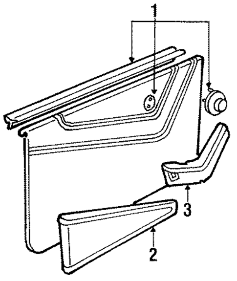 Interior Trim - Door for 1986 Ford EXP #0