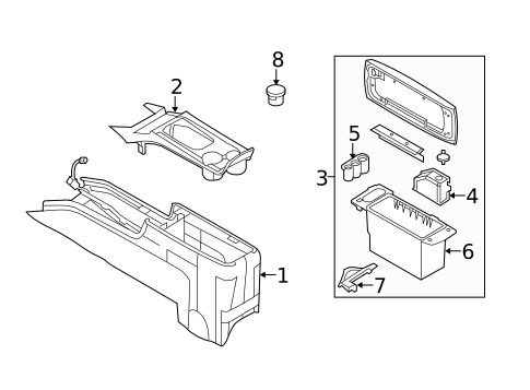 Center Console for 2005 Mercury Grand Marquis #0