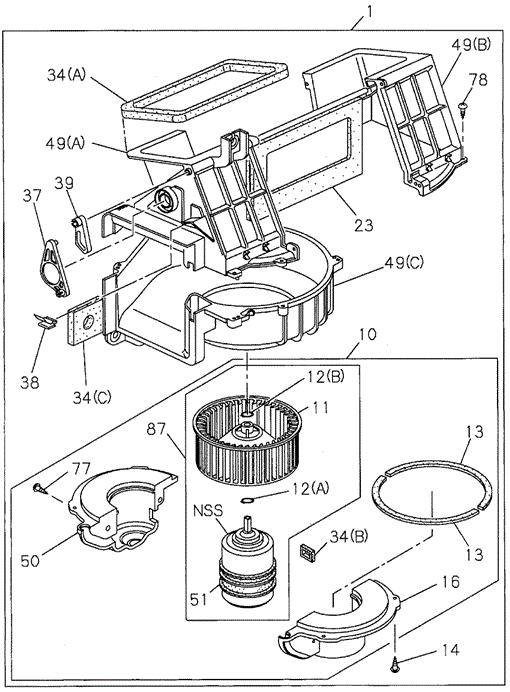 Heater Blower for 1997 Honda Passport #0