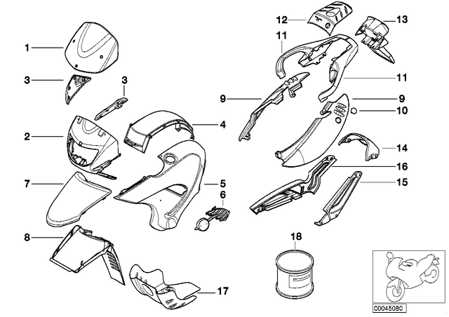 46632346396 - : Cockpit Trim Panel - Black for BMW-Motorrad Image
