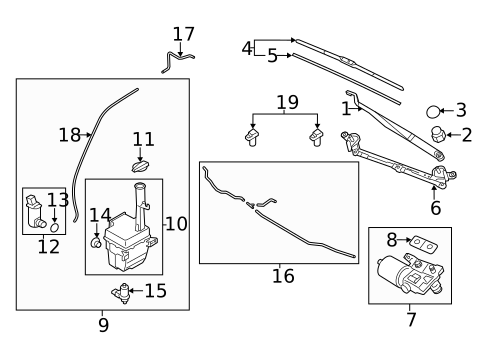 Wiper & Washer Components for 2011 Hyundai Sonata #0