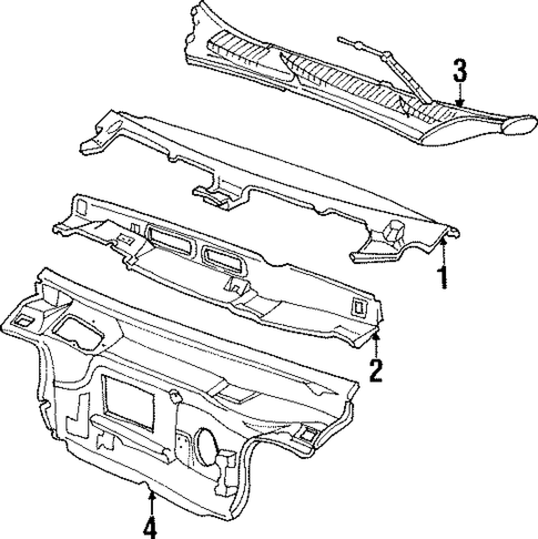 Cowl for 1996 Oldsmobile Achieva #0