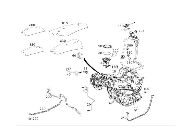 222470166464 - : Fuel Line for Mercedes-Benz Image