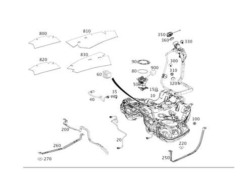 Fuel Tank with Detachable Parts for 2013 Mercedes-Benz S65 AMG #0