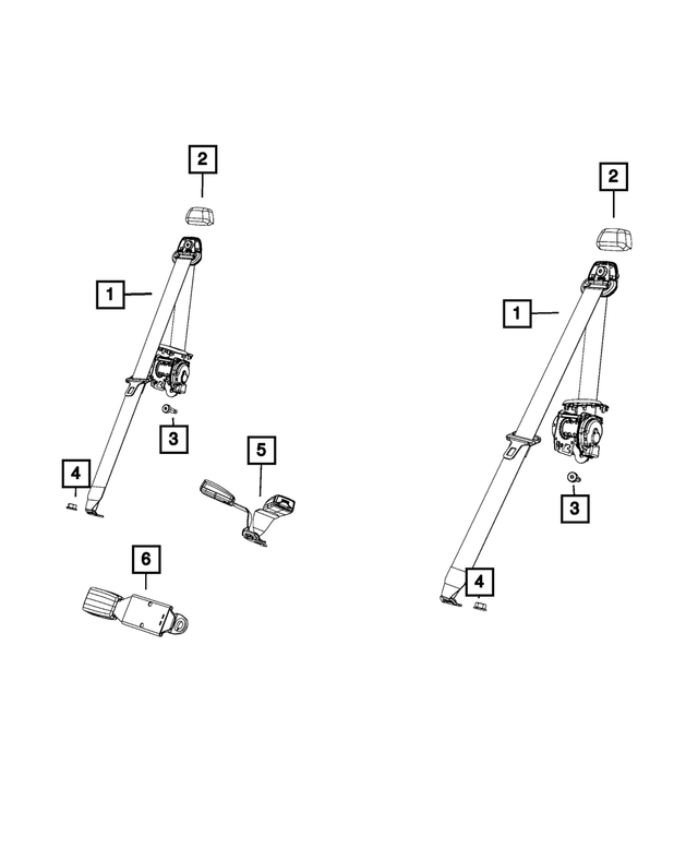« 68770618AA – Restraints : Arrière, Extérieur Ceinture De Securite, Côté Gauche pour Mopar Image »