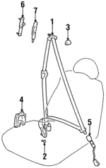 8888022501 - : Lap &amp; Shoulder Belt for Hyundai Image