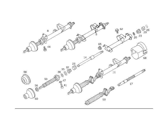 2084600716 - Steering: Steering Column Tube for Mercedes-Benz: C230 Image image