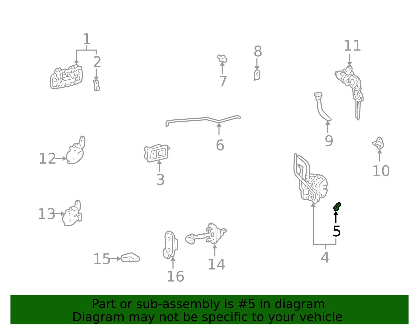 1993-2004 Toyota Lock Assembly Snap 69759-20090 | Toyota Parts Express