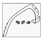 87711N9CA0 - Body: Wheel Opening Molding for Hyundai: Tucson Image