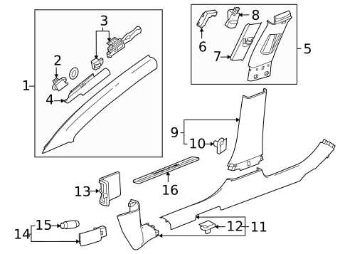 Interior Trim - Pillars for 2011 Buick Regal #0