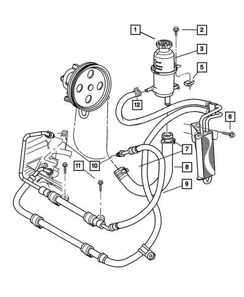Power Steering Hoses for 2006 Jeep Liberty #1