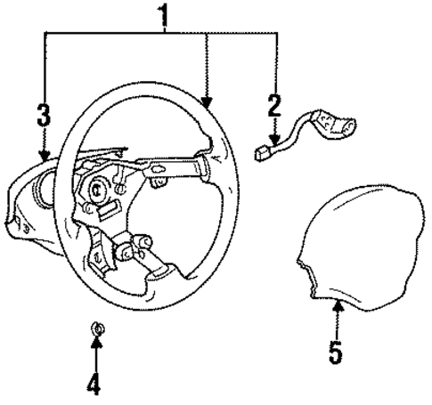 Steering Wheel & Trim for 1994 Mazda MX-6 #0