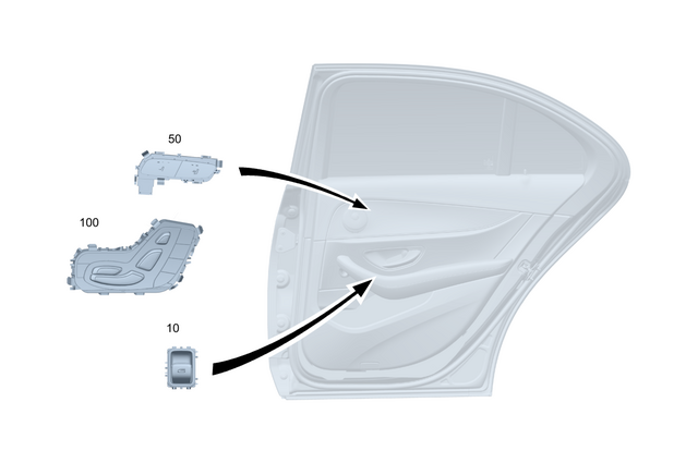 1679050201 - Electrical System: Switch Block for Mercedes-Benz: 180A, 180b, 220a, A220, A35 AMG, CLA250, CLA35 AMG, CLA45 AMG, CLA45 AMG S, EQB 250+, EQB 300, EQB 350, G500, G550, G580, G63 4x4 Squared AMG, G63 AMG, GLA250, GLA35 AMG, GLA45 AMG, GLB250, GLB35 AMG, GLE350, GLE450, GLE450e, GLE53 AMG, GLE580, GLE63 AMG S, GLS450, GLS580, GLS63 AMG, Maybach GLS600 Image image