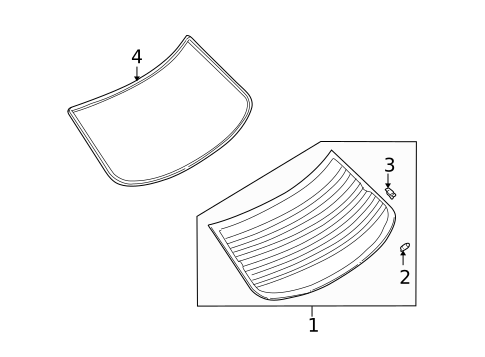 Glass & Hardware - Back for 2004 Kia Rio #0